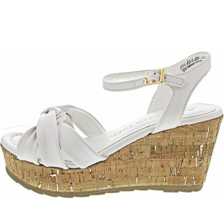 Marco Tozzi Damen Keilsandalette In White Marco Tozzi Damen Keilsandalette In White