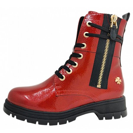 Marco Tozzi Damen Schnürstiefel In Dk. Red Patent 566 Marco Tozzi Damen Schnürstiefel In Dk. Red Patent 566